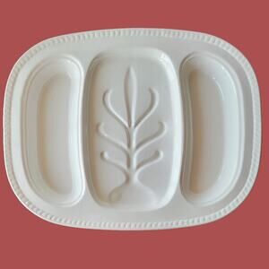 Vintage 1950s California Pottery Divided Meat Platter